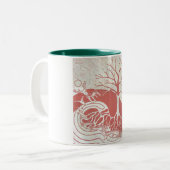 Tasse verte rouge de Naturecycle (Devant gauche)
