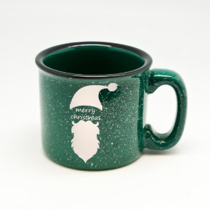 Tasse verte tachetée de feu de camp de Joyeux No