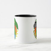 Tasse verte tropicale de Cheeked Conure (Centre)