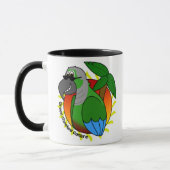 Tasse verte tropicale de Cheeked Conure (Gauche)