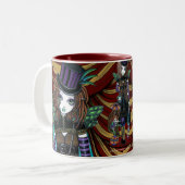Tasse victorienne de Faery de cirque de Steampunk (Devant gauche)