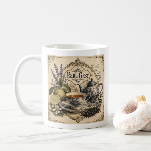 tasse victorienne Earl Grey (Avec donut)