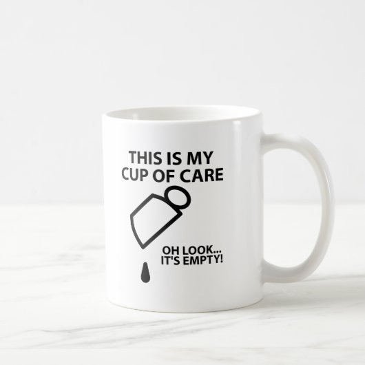 Tasse Vide de Souci Mug Drôle (Droite)