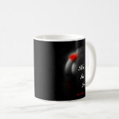 Tasse vilaine de noir de Noël de plaisanterie de (Devant droit)