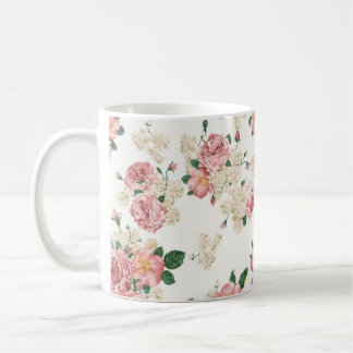 Tasse vintage classique de rose de rose
