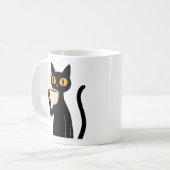 Tasse vintage "COFFEEORNIA" Chat Noir (Devant gauche)