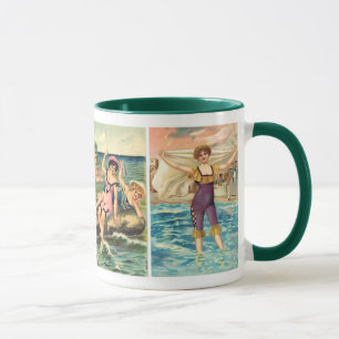 Tasse vintage de beautés de plage