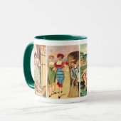 Tasse vintage de beautés de plage (Devant gauche)
