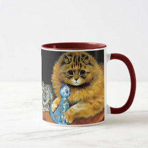 Tasse vintage de cadeau de chat de poupée