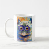 Tasse vintage de chat de flower power (Gauche)
