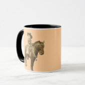 TASSE VINTAGE DE COW-GIRL (Devant gauche)