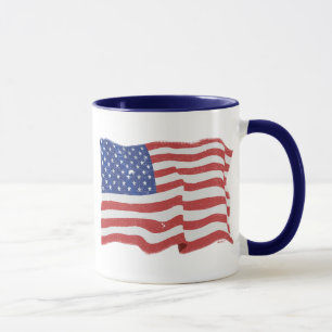 Tasse vintage de drapeau américain