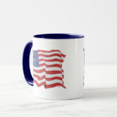 Tasse vintage de drapeau américain (Devant gauche)