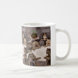 Tasse vintage de fête de Noël de chat de Louis