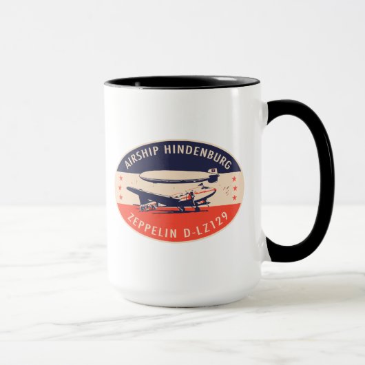 Tasse vintage de Hindenburg LZ129 de dirigeable (Droite)
