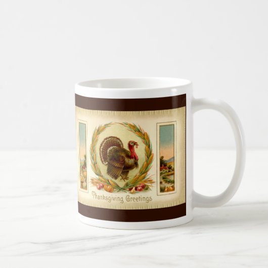 Tasse vintage de la Turquie de thanksgiving (Droite)