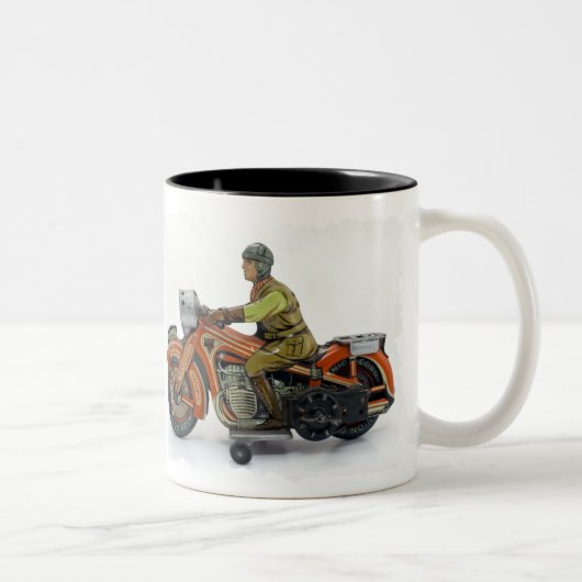Tasse vintage de moto de jouet (Droit)