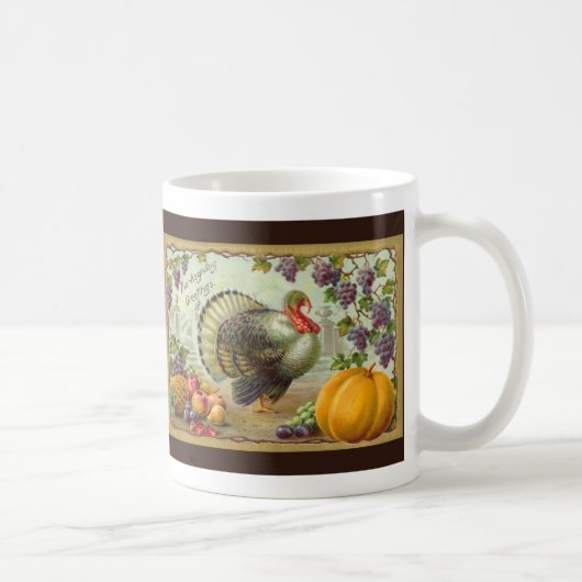Tasse vintage de salutations de thanksgiving (Droite)