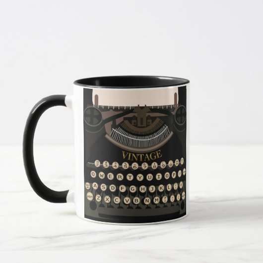 Tasse vintage d'écriture (Gauche)