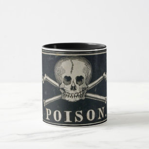 Tasse vintage d'étiquette de poison