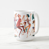 Tasse vintage d'illustration de partie (Devant droit)