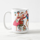 Tasse vintage d'illustration de partie (Gauche)