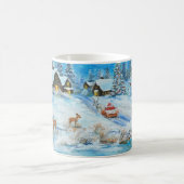 Tasse vintage d'illustration. Vacances d'hiver (Centre)