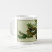 Tasse vintage d'image de Noël (Devant gauche)