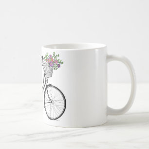 Tasse vintage d'impression de bicyclette