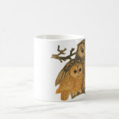 tasse vintage d'impression de hibou (Centre)