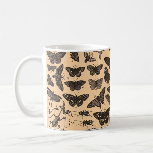 Tasse vintage d'insectes (Gauche)