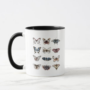 Tasse Vintage Naturaliste Papillon Dark Academia