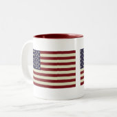 Tasse vintage piquée de drapeau (Devant gauche)