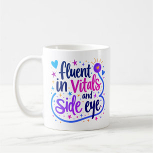 Tasse Violet Infirmière Courante en Constantes et