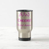 Tasse violet rose ruban mariage nom (Centre)