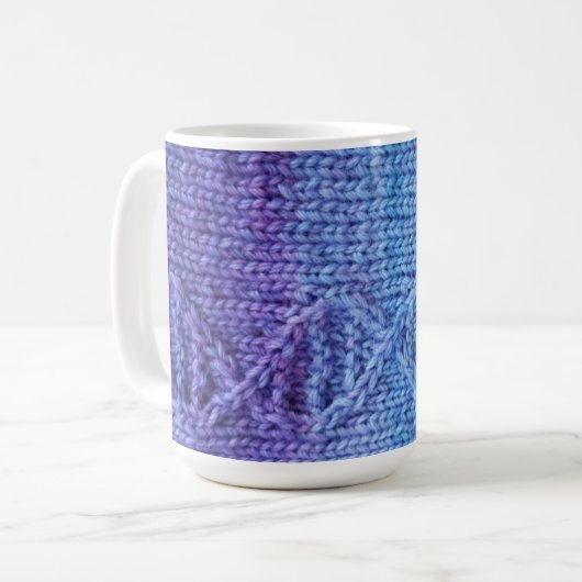 Tasse violette cassée par câble d'ADN de Knit de (Devant gauche)