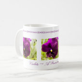 Tasse violette de fleur (Devant gauche)
