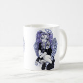 Tasse violette gothique d'ange d'Angelina (Devant droit)