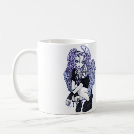 Tasse violette gothique d'ange d'Angelina (Gauche)