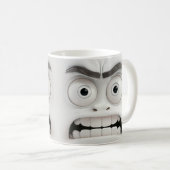 Tasse Visage Choqué Drôle | Expression Surprise (Devant droit)
