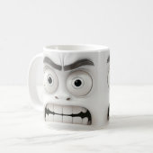 Tasse Visage Choqué Drôle | Expression Surprise (Devant gauche)