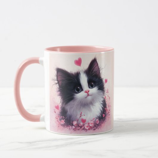 Tasse Visage de Chat Mignon - Cadeau pour les Amat (Gauche)