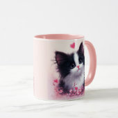 Tasse Visage de Chat Mignon - Cadeau pour les Amat (Devant droit)