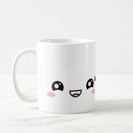 Tasse Visages d'Anime Kawaii – Personnage Mignon & (Gauche)