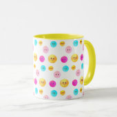 Tasse Visages Heureux Multicolores Mignons (Devant droit)
