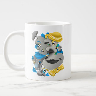 Tasse Visages surréalistes Gras & Artiste Grande Coupe d