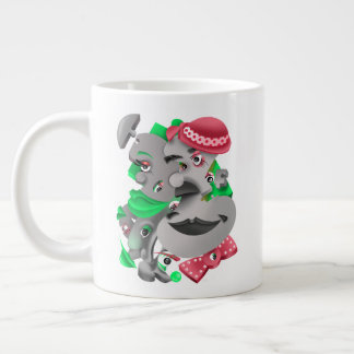 Tasse Visages surréalistes Gras & Artiste Grande Coupe d