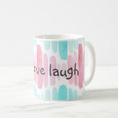 Tasse vivante d'aquarelle de rire d'amour (Devant droit)