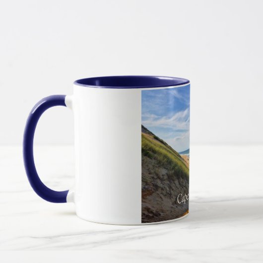 Tasse vivante de Cape Cod - scène de plage de (Gauche)
