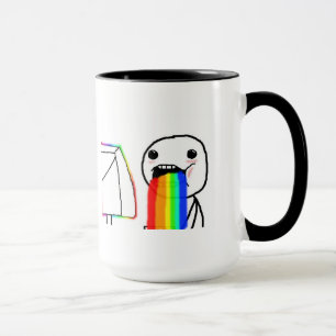 Tasse vomissante d'arcs-en-ciel